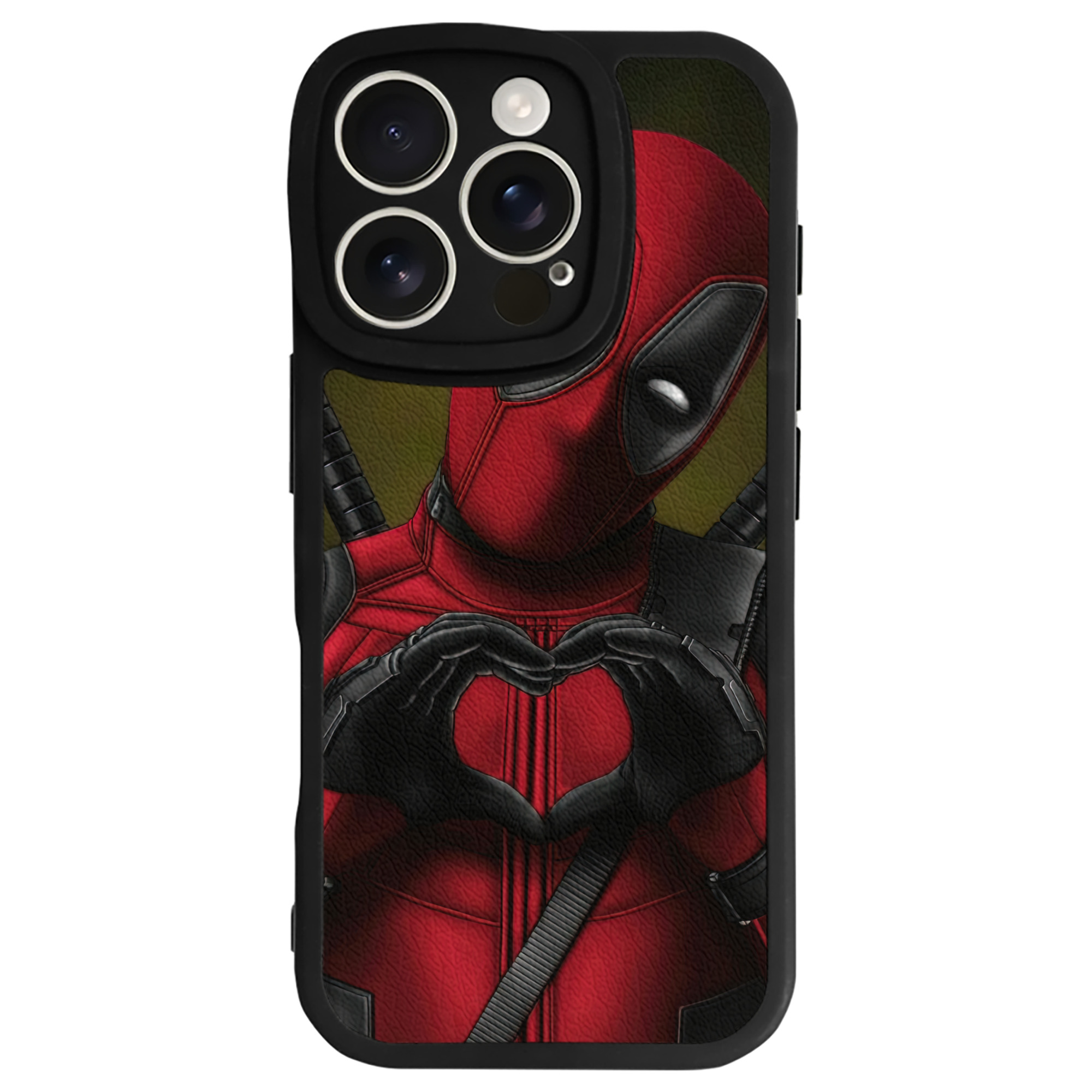 （画像用） Deadpool デッドプール 【iPhone 16シリーズ対応】シリコンスマホケース（レザー調） 材質：シリコン
